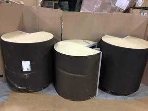 lot 1 image: 3 KITCHEN STORAGE TURN TABLES SEE PICS
