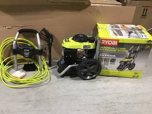 lot 37 image: RYOBI 3000 PSI 2.3-GPM Honda Gas Pressure Washer SEE PICS