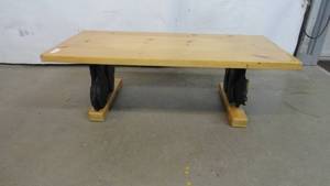 Wooden Coffee Table With Bear Legs