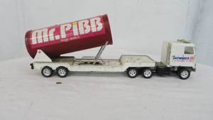 Vintage Tin Toy Tractor & Trailer