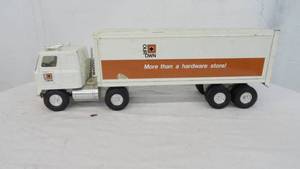 Vintage Tin Toy Tractor & Trailer