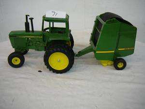 John Deere Tractor & Baler