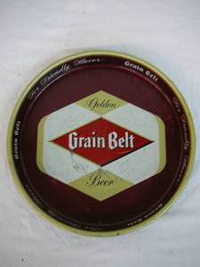 Vintage Grain Belt Golden Serving Tray