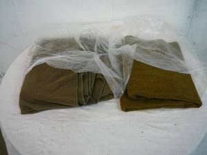 2 Green Wool Blankets
