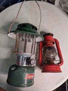 lot 161 image: Pair of Vintage Metal Lanterns