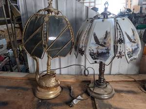 lot 162 image: Pair of Glass Paneled Table Lamps
