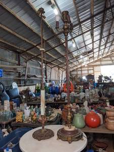 lot 174 image: Pair of Ornate Antique Floor Lamps
