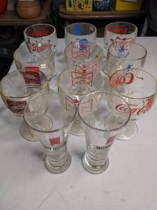 lot 183 image: Assorted Vintage Beer Glasses