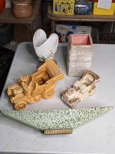 lot 187 image: Assorted Mid Century VasesFigurines