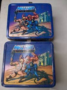 lot 230 image: Pair of Masters of the Universe Collectible Vintage Lunch Boxes