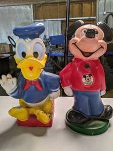 lot 283 image: Mickey Mouse & Donald Duck Piggy Banks
