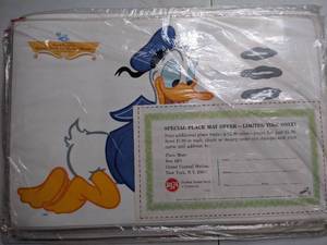 lot 285 image: Five Packs of Sealed Donald Duck Placemats