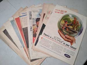 lot 328 image: Collection of Vintage Magazine Advertisements