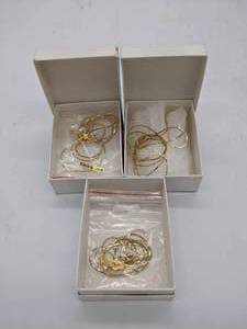lot 372 image: Three Gold Tone Necklace Chains with Boxes