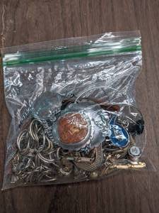 lot 408 image: Mixed Metal Jewelry Mystery Bag