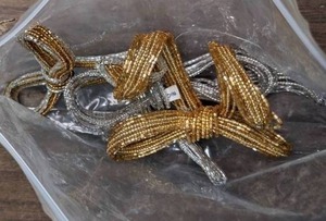 lot 414 image: Metallic Seed Bead Jewelry Lot