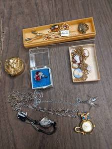 lot 420 image: Hat Pins, Cameos, Cats and More