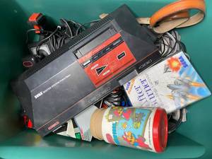 lot 119 image: Sega Master System Power Base Console with Games, Controllers, etc.