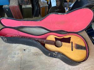 lot 139 image: Acoustic Guitar with Carrying Strap and Case