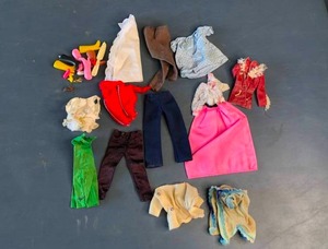 lot 290 image: Assorted Handmade Doll Clothes and Shoes