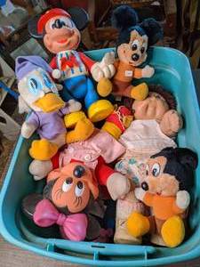 lot 186 image: Assortment of Vintage Disney Character Stuffed Animals