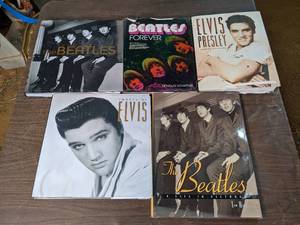 lot 189 image: Vintage Musical Artist Books- The Beatles and Elvis