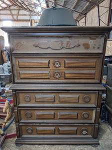 lot 235 image: Vintage Wood Dresser