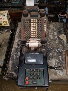 lot 130 image: Pair of Vintage Adding Machines