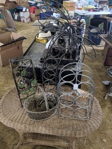 lot 101 image: Decorative Metal Wine Holders