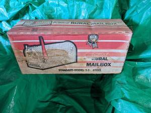 lot 49 image: Ribbed Steel Rural Mailbox In Box...