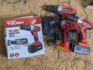 lot 88 image: Hyper Tough 3 pc. Cordless Drills W...