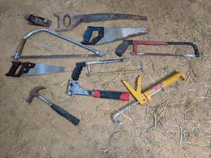 lot 95 image: Lot of Hand Tools (Saws, & Hammers)...