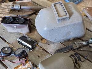 lot 115 image: Military Helmet, Welding Helmet, Ca...