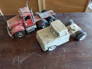 lot 124 image: (2) Vintage Metal Trucks (One is Ny...