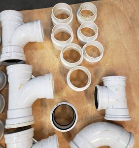 PVC 4 sewer piping junctions
