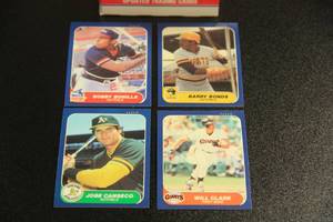 lot 35 image: 1986 Fleer Update Complete Set  Barry Bonds & Jose Canseco Rookie Card