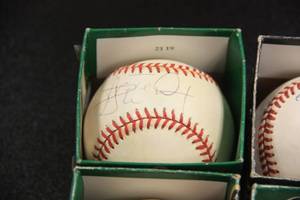 lot 49 image: Autographed Baseball Lot  4 Baseballs