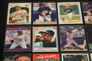 lot 85 image: Minnesota Twins Kirby Puckett Baseball Card Lot  20 Different Cards