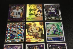 lot 89 image: Minnesota Vikings Adam Thielen Football Card Lot  12 Different Cards