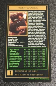 lot 100 image: 1997 The Masters Collection Tiger Woods Rookie Card