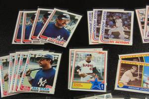 lot 104 image: Reggie Jackson Early 1980s Baseball Card Lot  35 Cards