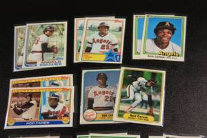 lot 105 image: Rod Carew Early 1980s Baseball Card Lot  17 Cards