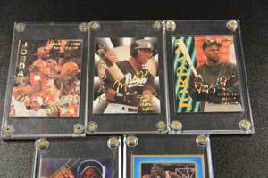 lot 112 image: Michael Jordan Basketball Card Promo Lot  5 Cards