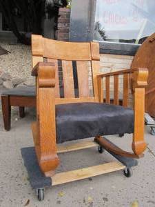 Very Nice Large Antique Quartersawn Oak Rocking Chair