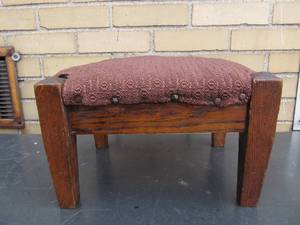 Antique Solid Oak Footstool