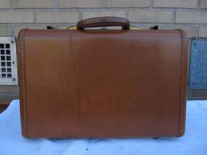 Vintage Mid Century SAMSONITE Leather Suitcase