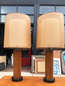 Matching Pair Mid Century Danish Modern Table Lamps