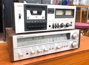 Vintage TOSHIBA SA-725 Stereo Receiver &amp PC-2460 Tape Deck