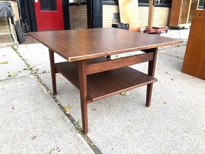 Vintage Mid Century Danish Modern Sculptural Walnut Coffee Table by Jens Risom