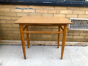 Signed Mid Century JOHN WIDDICOMB Sherry SideLamp Table